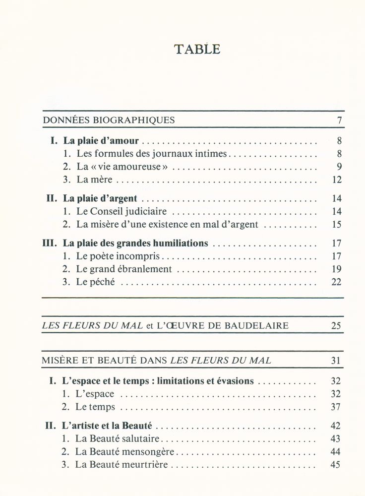 『Lectures de les fleurs du mal de Baudelaire : thème misère et beauté』 2