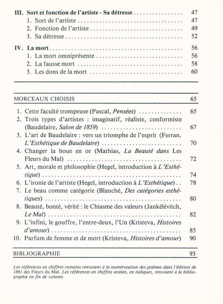 『Lectures de les fleurs du mal de Baudelaire : thème misère et beauté』 3