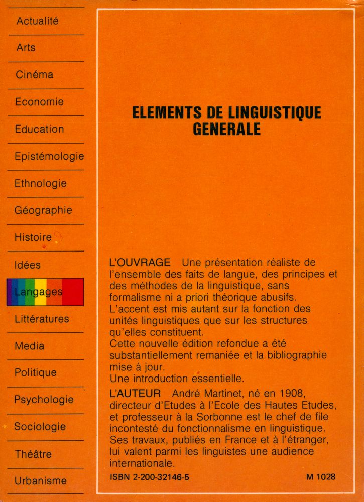 『Éléments de linguistique générale』 3