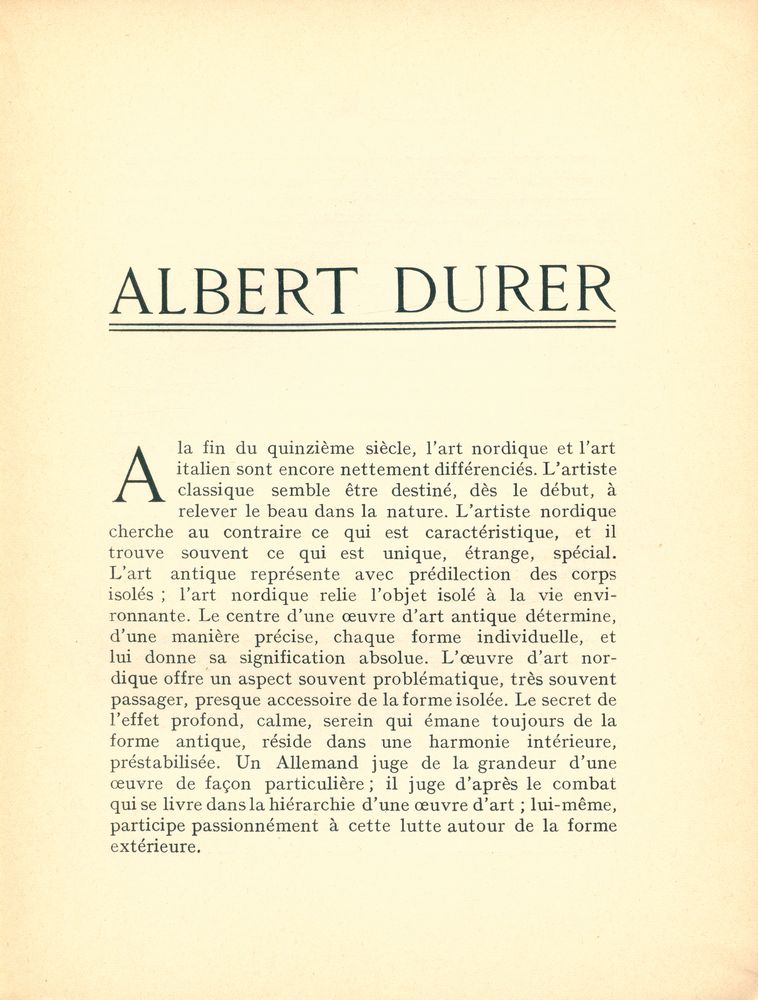 『Maîtres de l'art ancien : ALBERT DURER : 60 planches hors - texte en héliogravure』 2