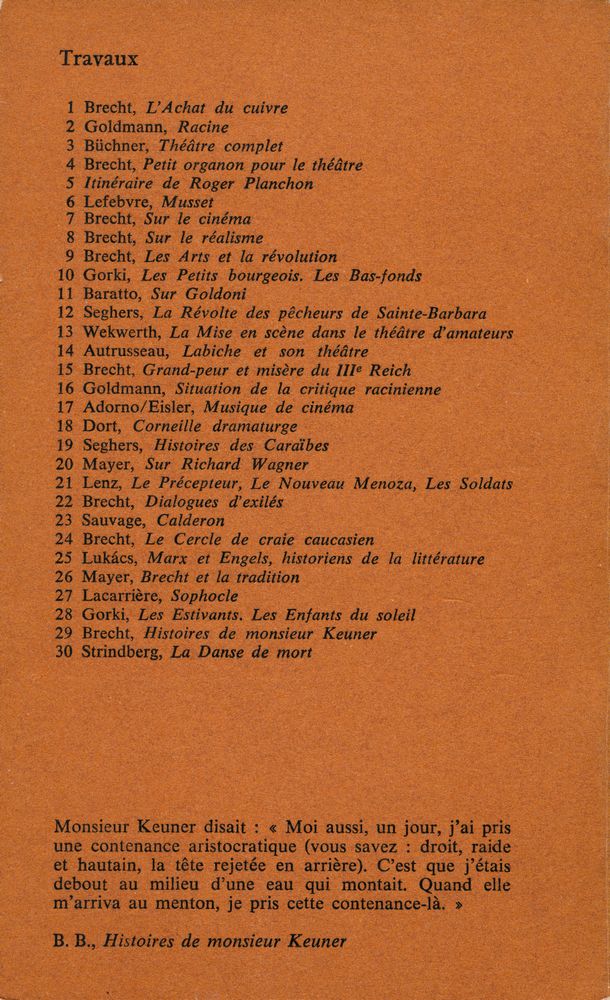 『Histoires de monsieur Keuner』 6