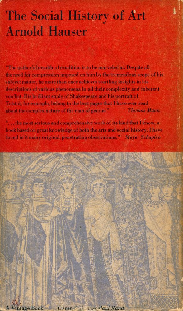 『The Social History of Art, volume one : Prehistoric times, Ancient - Oriental urban cultures, Greece and Rome, The Middle Ages』 6