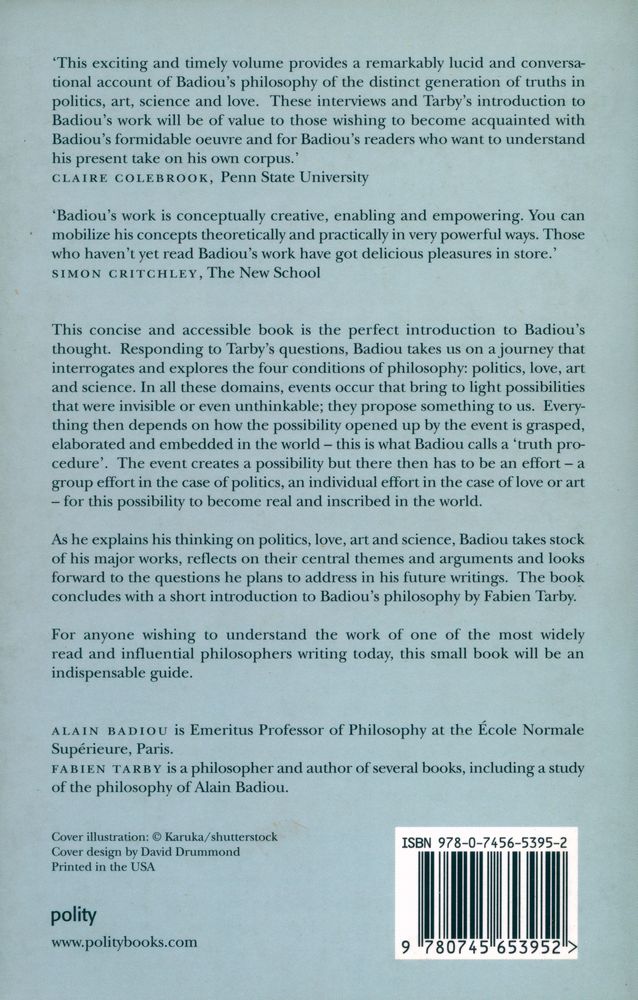 『Philosophy and the Event』 3