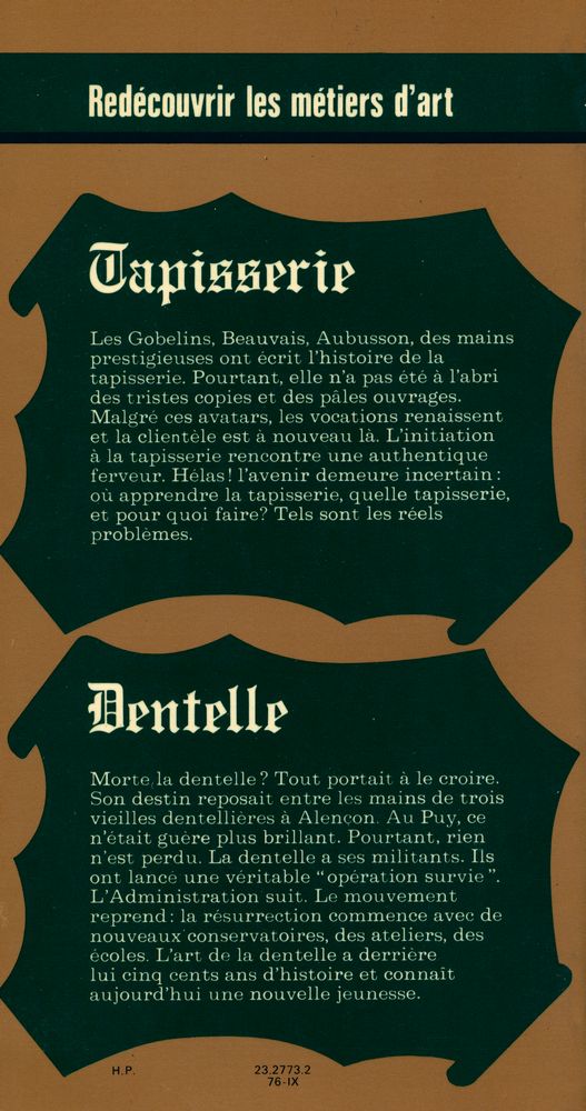 『Redécouvrir les métiers d'art : Tapisserie, Dentelle』 4