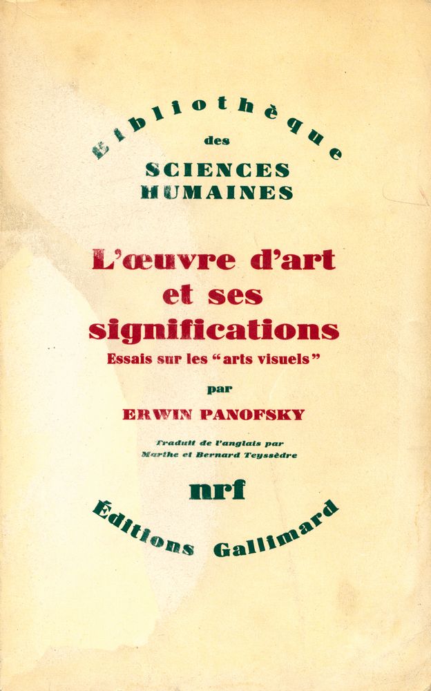 『Bibliothèque des SCIENCES HUMAINES - L'œuvre d'art et ses significations』 1