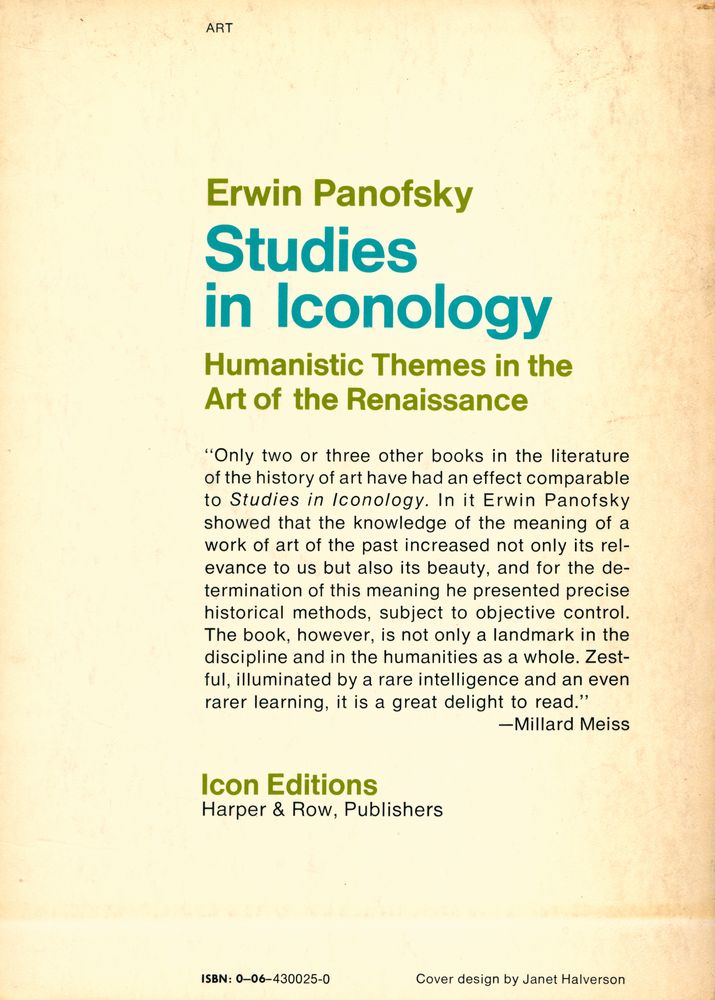 『Icon Editions IN - 25 - Studies in Iconology : Humanistic Themes in the Art of the Renaissance』 3