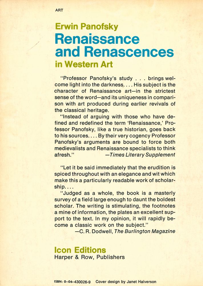 『Icon Editions IN - 26 - Renaissance and Renascences : in Western Art』 3