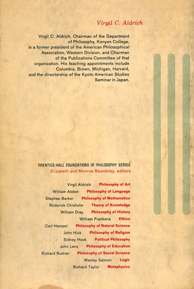 『FOUNDATIONS OF PHILOSOPHY SERIES : PHILOSOPHY OF ART』 4