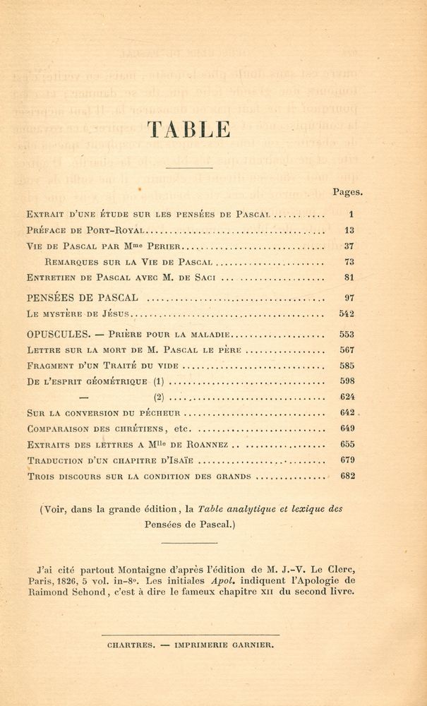 『PENSÉES DE PASCAL』 2