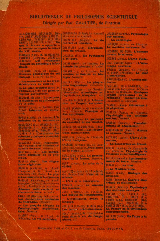 『Bibliothèque de Philosophie scientifique - La correspondance des arts : ÉLÉMENTS D'ESTHÉTIQUE COMPARÉE』 4