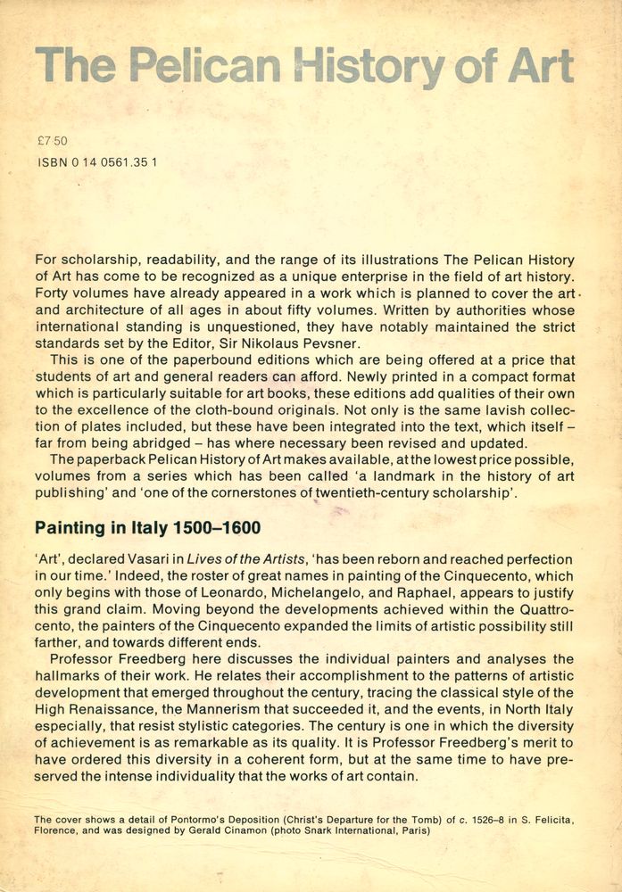 『The Pelican History of Art : Painting in Italy 1500 - 1600』 6