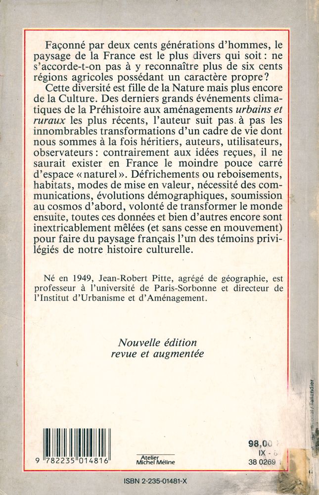 『HISTOIRE DU PAYSAGE FRANÇAIS Tome Ⅱ Le Profane : du XVIe siècle à nos jours』 5