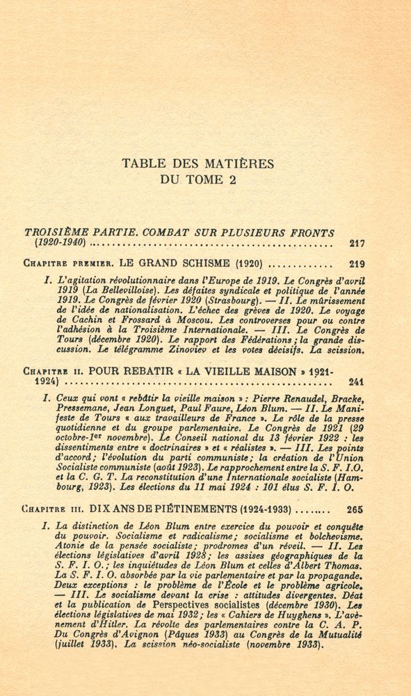 『le mouvement socialiste sous la troisième république 2 : de 1920 à 1940』 2
