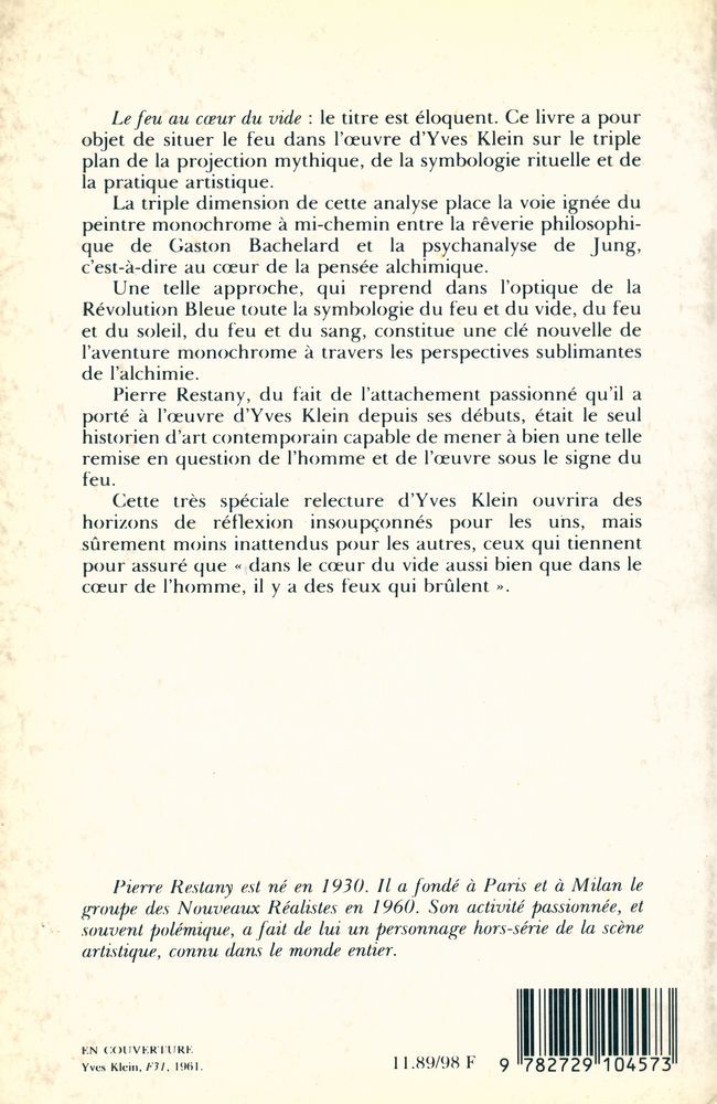 『Yves Klein : Le feu au cœur du vide』 3