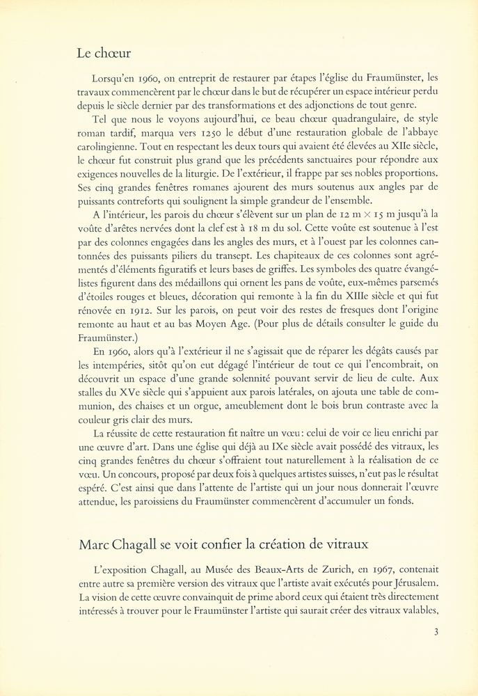 『Les vitraux de Marc Chagall au Fraumünster de Zürich : Genèse - description - interprétation』 2