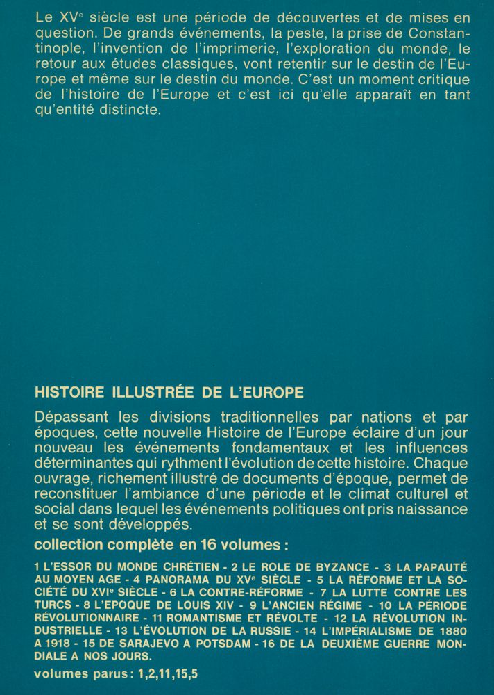 『PANORAMA DU XVE SIÈCLE : HISTOIRE ILLUSTRÉE DE L'EUROPE』 3