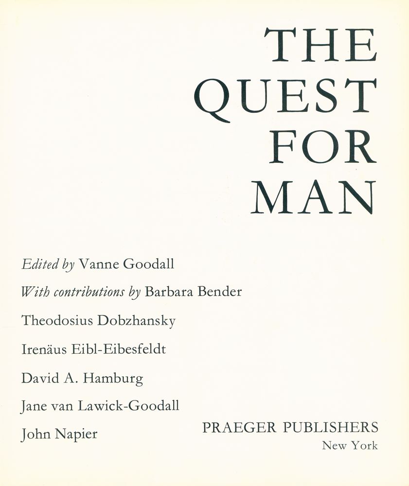 『The quest for man』 1