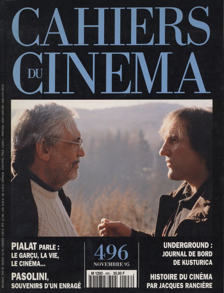 『CAHIERS DU CINEMA』 n° 496 NOVEMBRE 1995  1