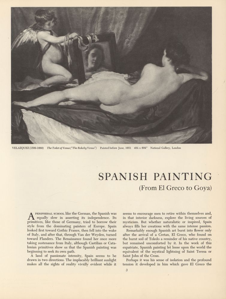 『THE LIBRARY OF GREAT PAINTERS - SPANISH PAINTING : From El Greco to Goya』 2