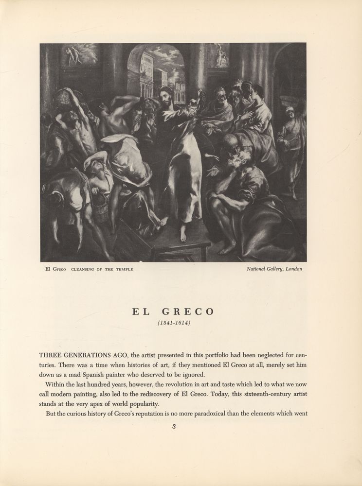 『THE LIBRARY OF GREAT PAINTERS - (Domenicos Theotocopoulos) EL GRECO』 2