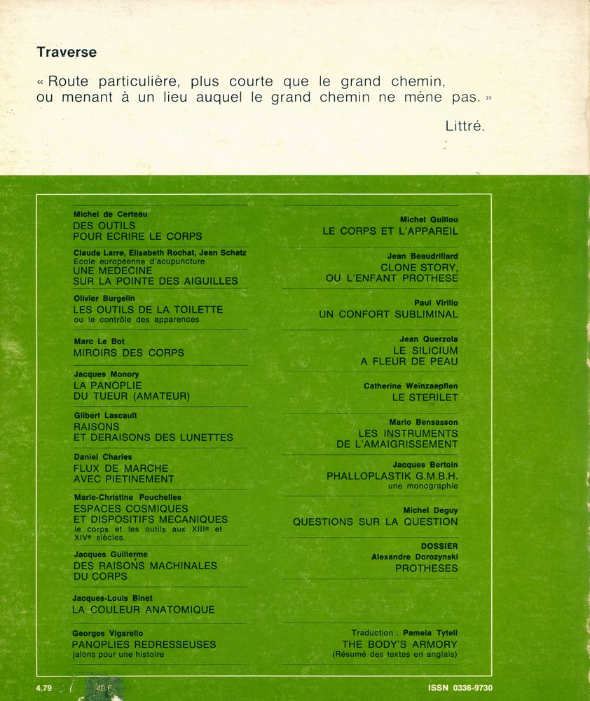 『TRAVERSES』 14, 15 Avril 1979 3