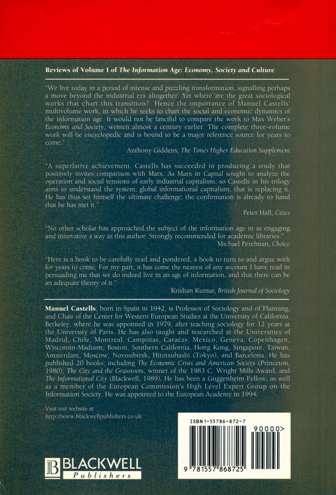 『The Information Age : Economy, Society, and Culture Volume III - End of Millennium』 6
