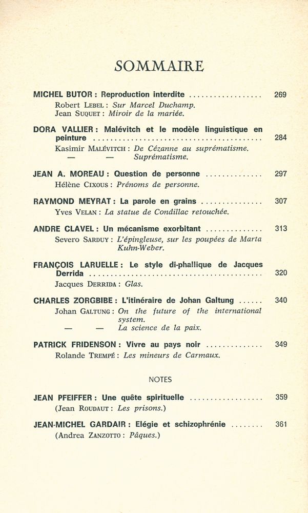 『CRITIQUE』 MARS 1975 Nº 334 2
