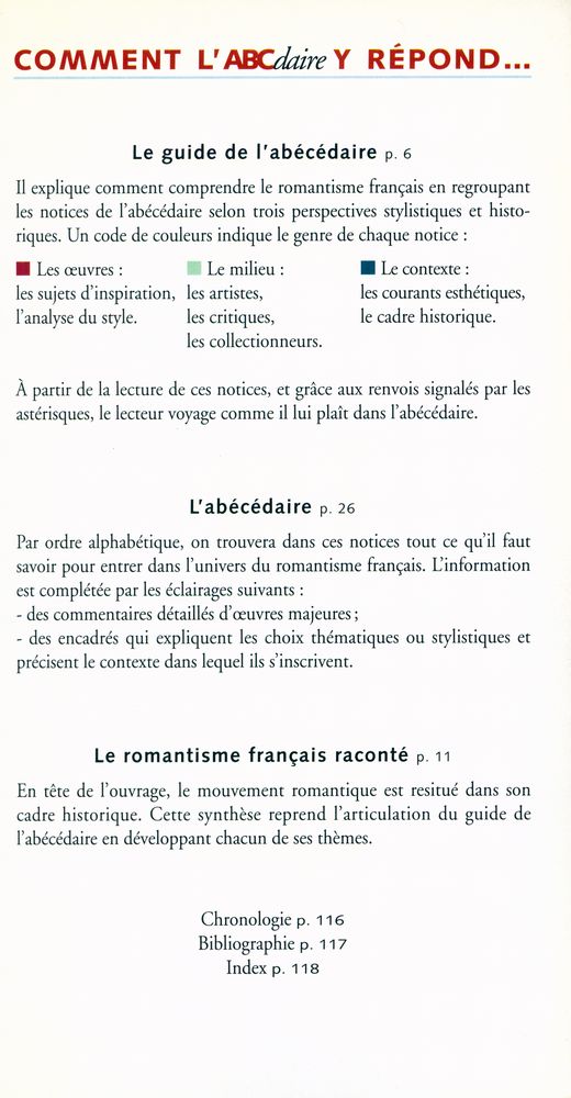 『l'ABCdaire de Romantisme français』 2