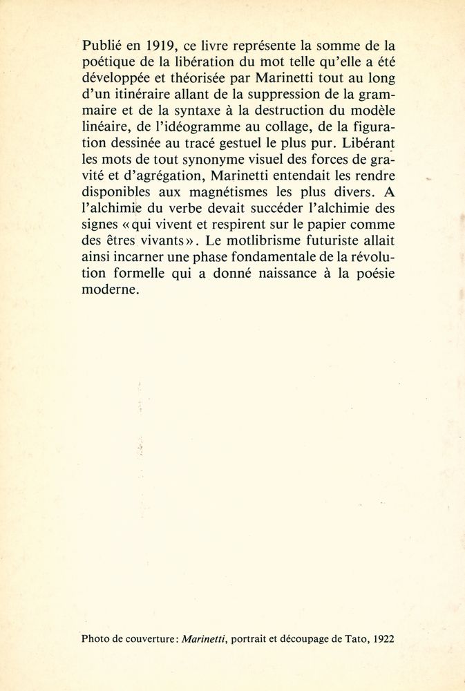 『AVANT - GARDES - LES MOTS EN LIBERTÉ FUTURISTES』 3