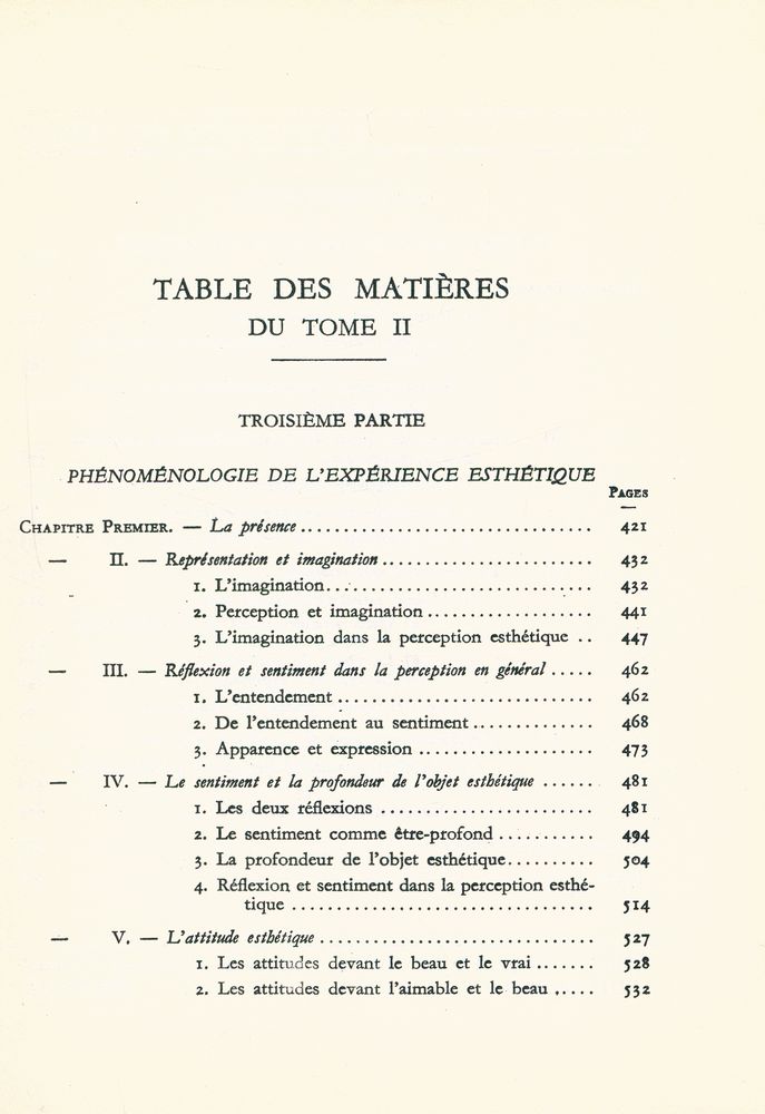 『ÉPIMÉTHÉE : Essais philosophiques Collection digrée par Jean HYPOLLITE : PHÉNOMÉNOLOGIE DE L'EXPÉRIENCE ESTHÉTIQUE : TOME SECOND : LA PERCEPTION ESTHÉTIQUE』 2