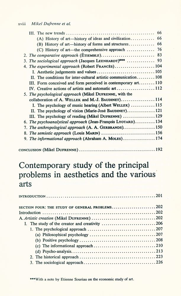 『Main trends in aesthetics and the sciences of art』 3