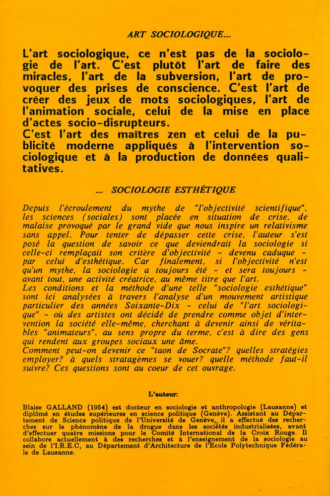『ART SOCIOLOGIQUE : MÉTHODE POUR UNE SOCIOLOGIE ESTHÉTIQUE』 5