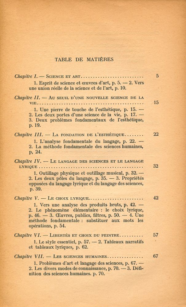 『ESTHÉTIQUE : MUSIQUE, PEINTURE, POÉSIE, SCIENCE』 2