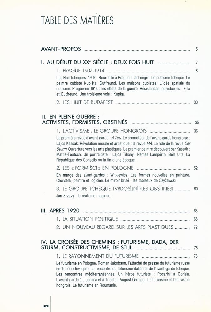 『LES AVANT - GARDES DE L'EUROPE CENTRALE : 1907 - 1927』 3