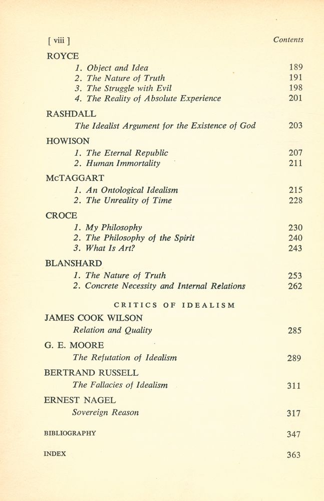 『The Idealist Tradition : FROM BERKELEY TO BLANSHARD』 3