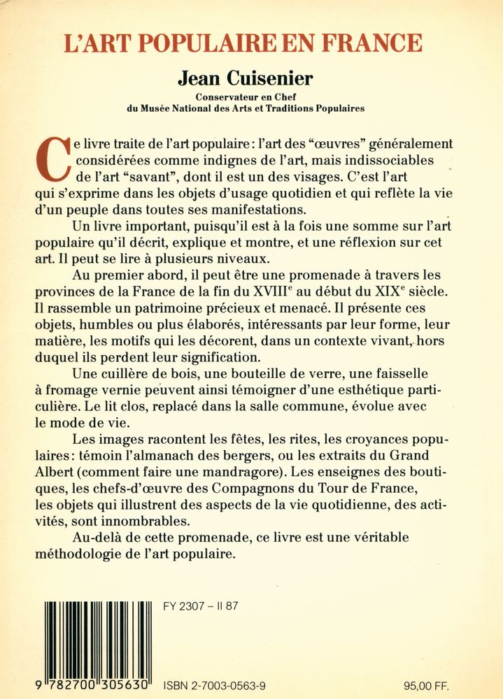 『L'ART POPULAIRE EN FRANCE : Rayonnement, modèles et sources』 5