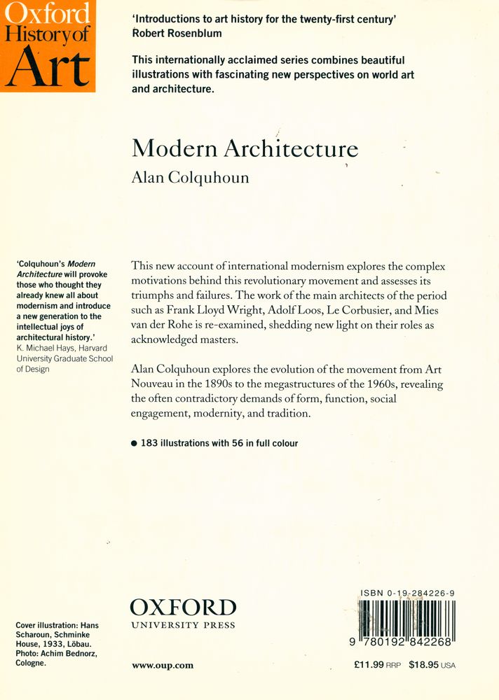 『Oxford History of Art : Modern Architecture』 4