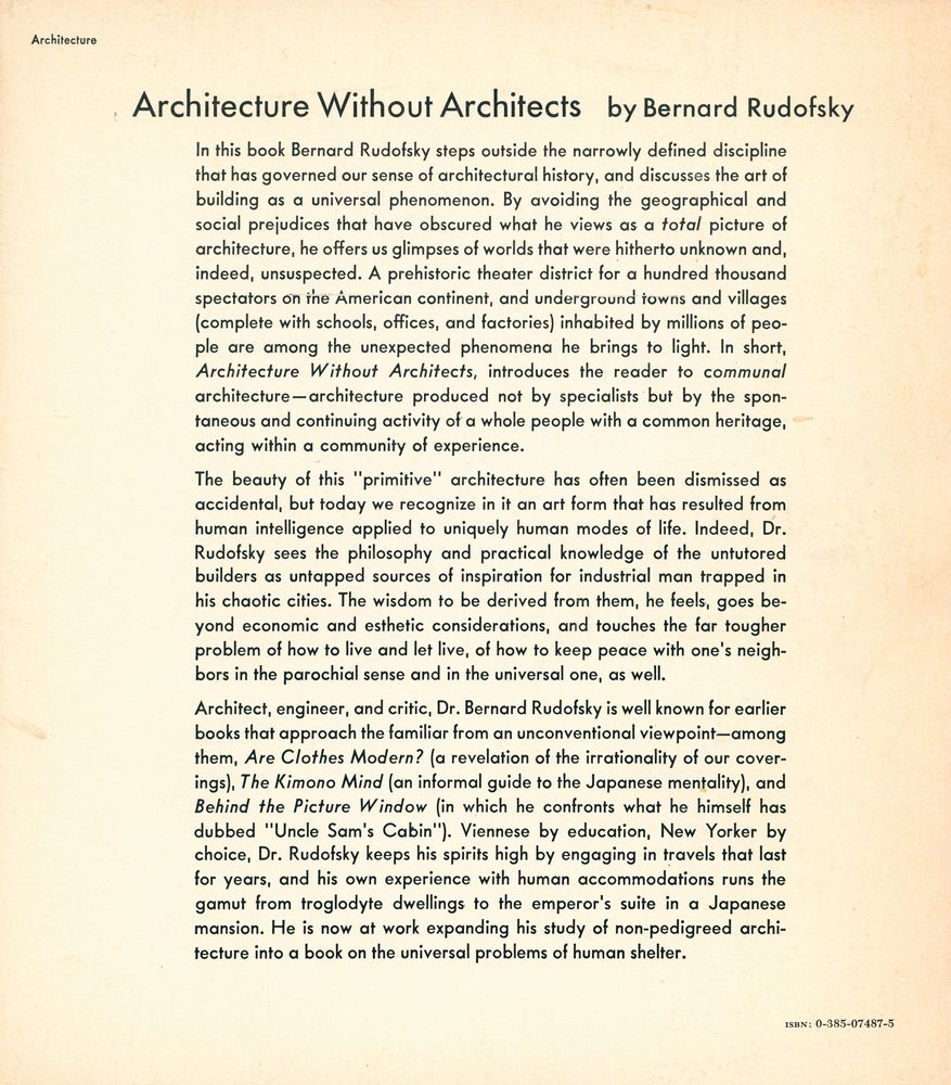 『Architecture Without Architects』 3