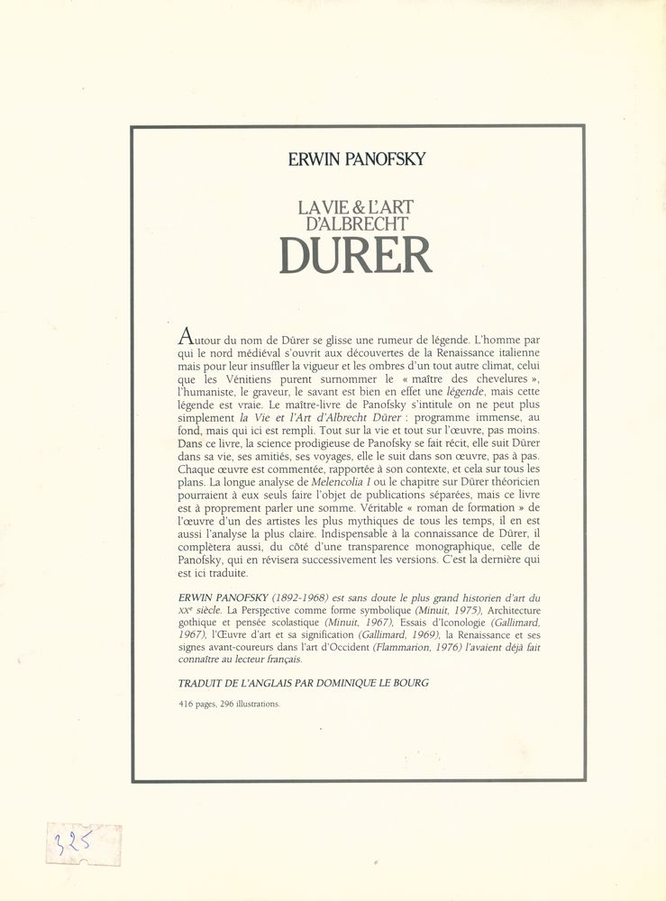『LA VIE & L'ART D'ALBRECHT DURER』 3