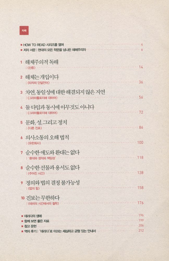 『HOW TO READ 데리다』 2
