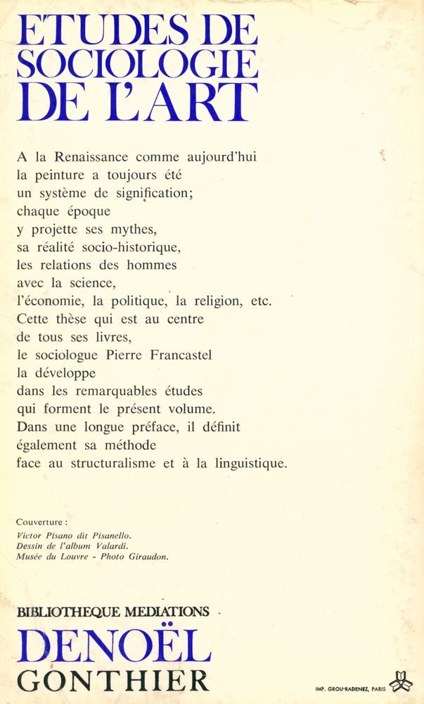 『ÉTUDES DE SOCIOLOGE DE L'ART』 3