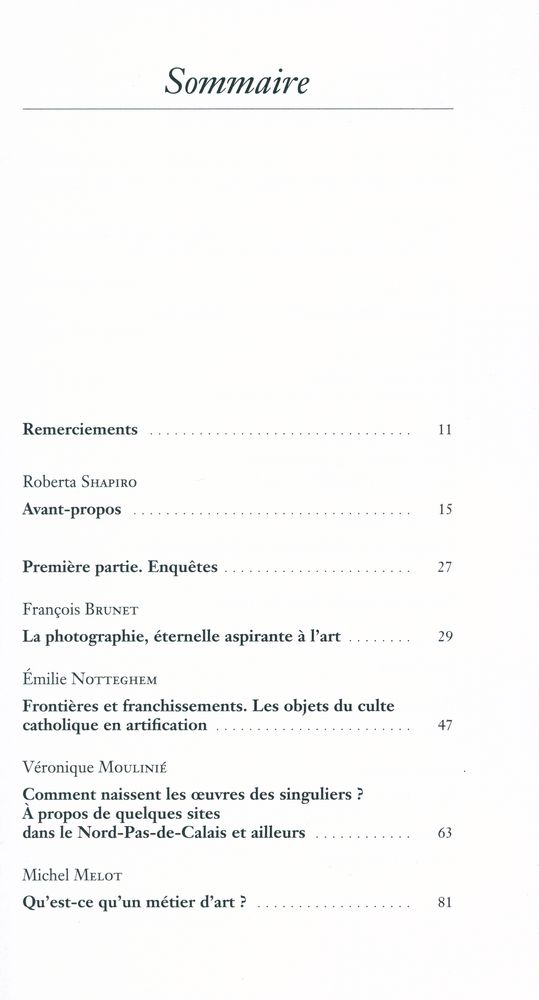 『De l'artification : Enquêtes sur le passage à l'art』 2