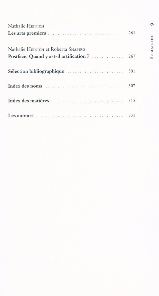 『De l'artification : Enquêtes sur le passage à l'art』 4