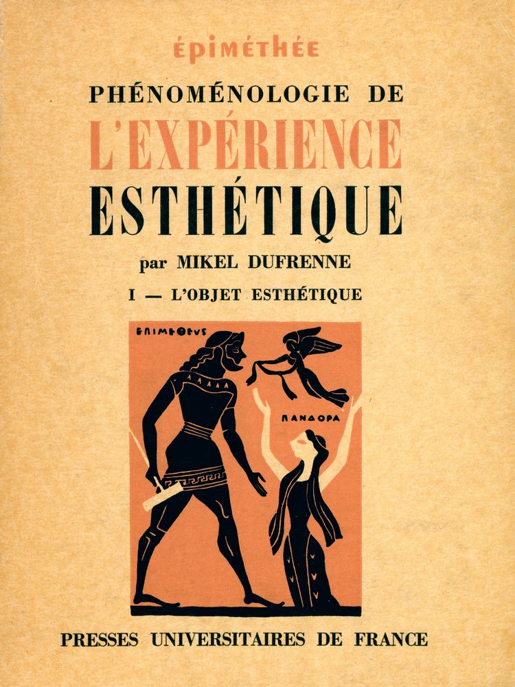 『PHÉNOMÉNOLOGIE DE L'EXPÉRIENCE ESTHÉTIQUE』 1