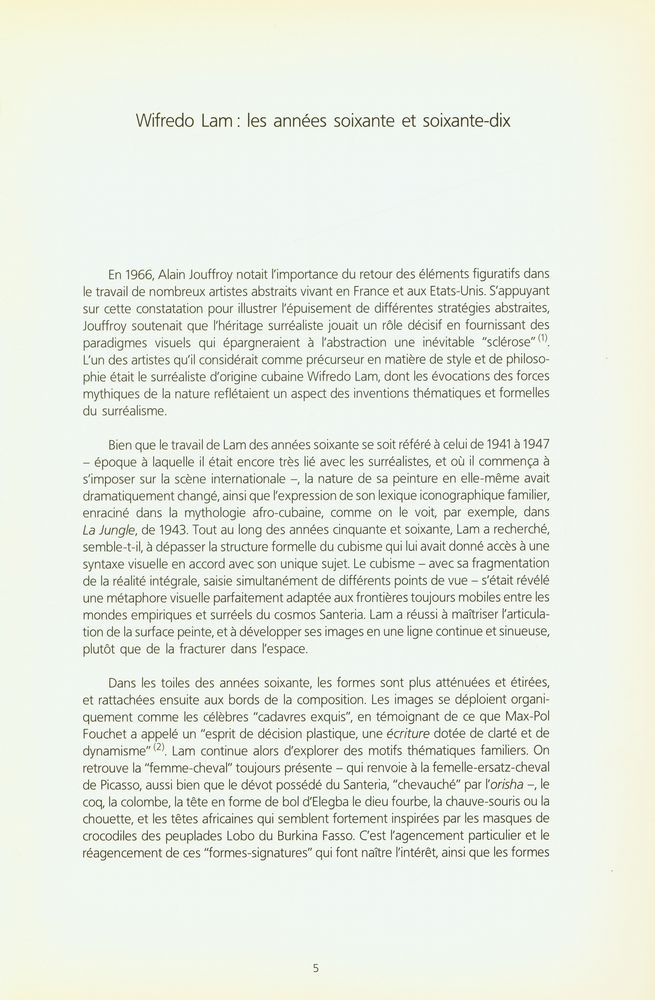『cahiers d'art contemporain n°33 : WIFREDO LAM』 2