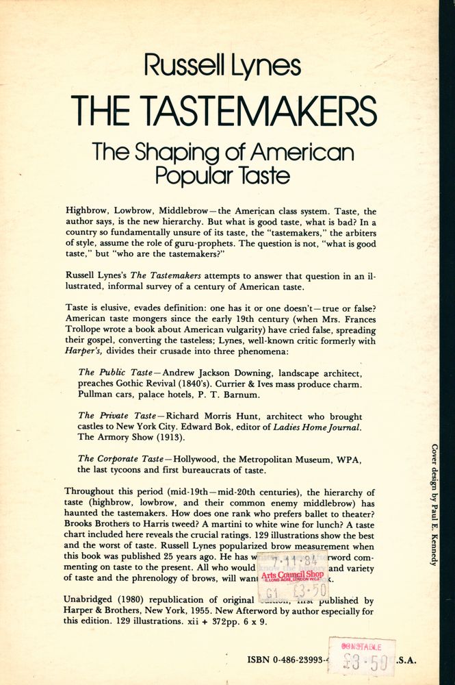 『THE TASTEMAKERS : The Shaping of American Popular Taste』 3