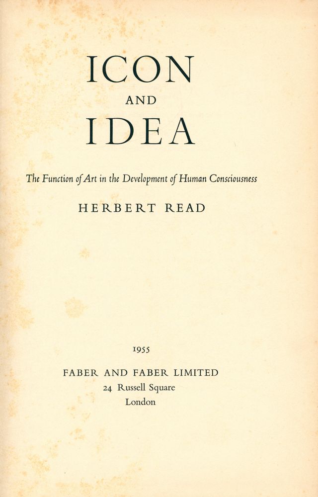 『ICON AND IDEA : The function of art in the development of human consciousness』 1