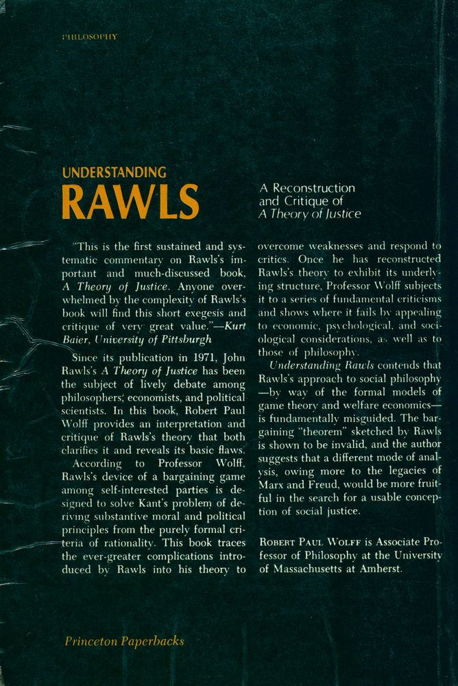 『Understanding Rawls』 3