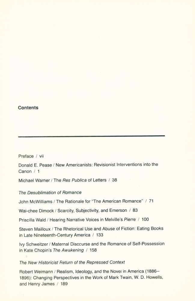 『New Americanists : REVISIONARY INTERVENTIONS INTO THE AMERICANIST CANON』 2