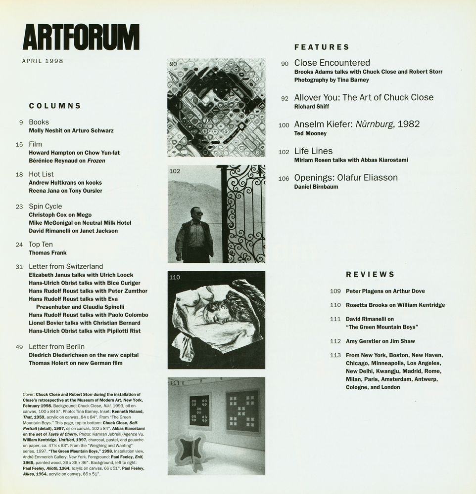 『ARTFORUM INTERNATIONAL』 APRIL 1998 XXXVI No. 8 2